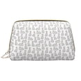 thumbnail image 1 of Simple Cute Rabbit Makeup Bag, Large Capacity Travel Cosmetic Bag for Women Girls- Travel Toiletry Bag Leather Portable Waterproof Makeup Case Organizer with Handle, 1 of 4