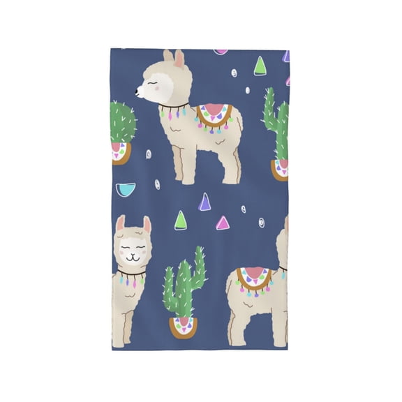 Cute Alpaca Cactus Peru Llama 27.5" x 16" Ultra Soft Hand Towel, Face Wash Cloth for Bathroom, Gym, Travel, Pool
