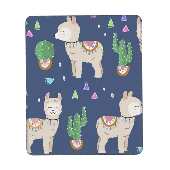 Cute Alpaca Cactus Peru Llama Gaming Mouse Pad 10 x 12 inch Rectangle Computer Mousepad Mat Non-Slip Rubber Base for Office Laptop PC