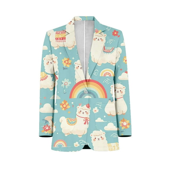 Cute Alpaca Men Blazers Slim Clothing Summer Jacket Man Oversize Daily Suits Tops