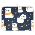 thumbnail image 1 of Cute Alpaca Pattern Drying Dish Mat Quick Drying Absorbent Soft Durable for Kitchen 18" x 24", 1 of 10