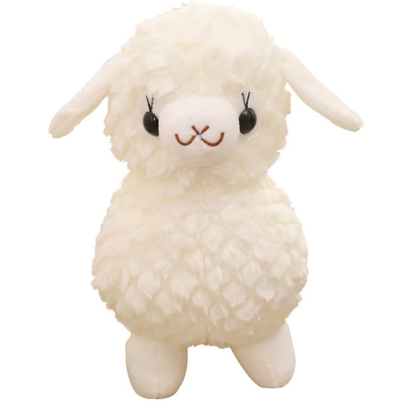 Cute Alpaca Plush Toy Soft Stuffed Animal Fluffy Llama Doll Home Decor Gift Must-Have for Girls