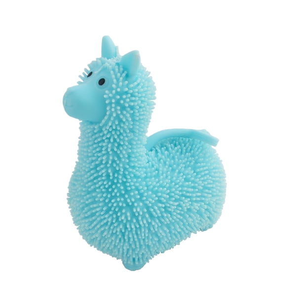 Cute Alpaca Shaped Squeeze Stress Ball, Soft Elastic Handheld Decompression Orb, Solid Blue Relaxing Sensory Accessory for Daily Venting(Blue)