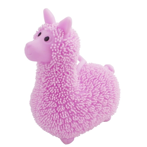 Cute Alpaca Shaped Squeeze Stress Ball, Soft Elastic Handheld Decompression Orb, Solid Purple Relaxing Sensory Accessory for Daily Venting(Purple)