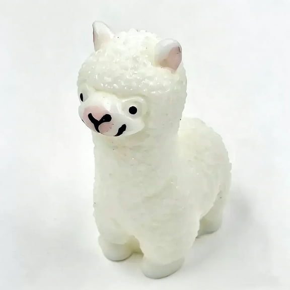 Cute Alpaca Squishy Animal Stress Relief Ball, Soft Sensory Fidget Squeeze Accessory, Desk Accent for Office Study Break Commute Travel