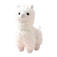 thumbnail image 1 of Cute Alpaca Stuffed Animal Soft White Llama Plush Doll with Curly Fur Texture for Nursery Decoration and Heartwarming Comfort Gifting White, 1 of 5
