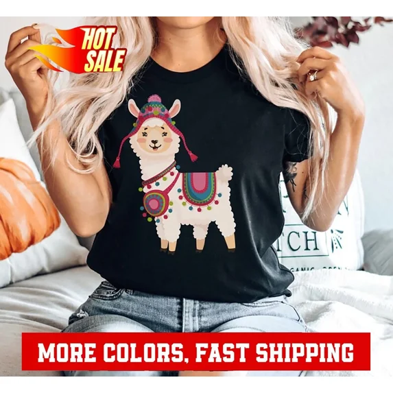 Cute Alpaca Tees Animal Graphic Crewneck Sweatshirt, Alpaca Gifts Funny Alpac...