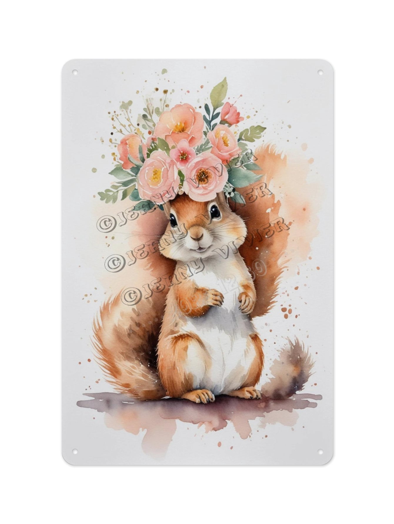 Cute Add. Sign Cute Aluminum Sign - Funny Squirrel - 12 x 16 Inches - Delightful Metal ...