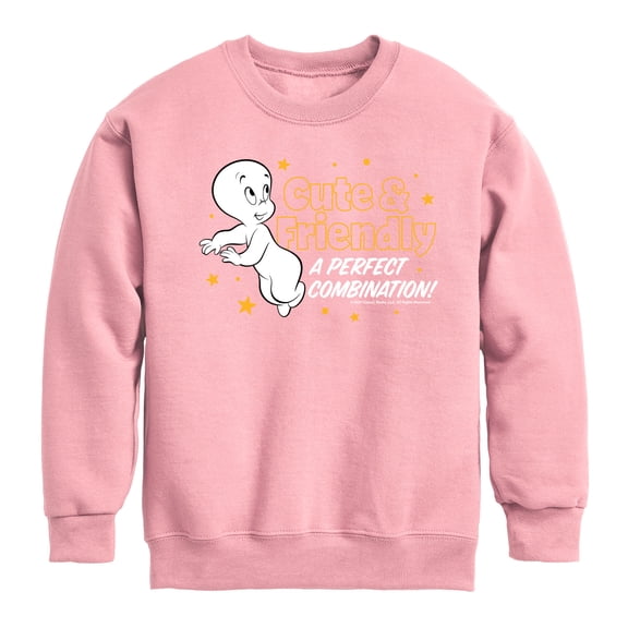 Cute And Friendly  - Toddler And Youth Crewneck Fleece Sweatshirt