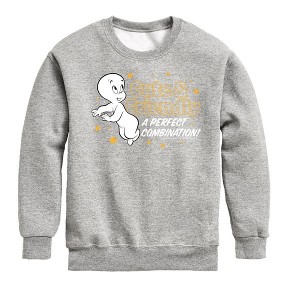 Cute And Friendly - Toddler And Youth Crewneck Fleece Sweatshirt