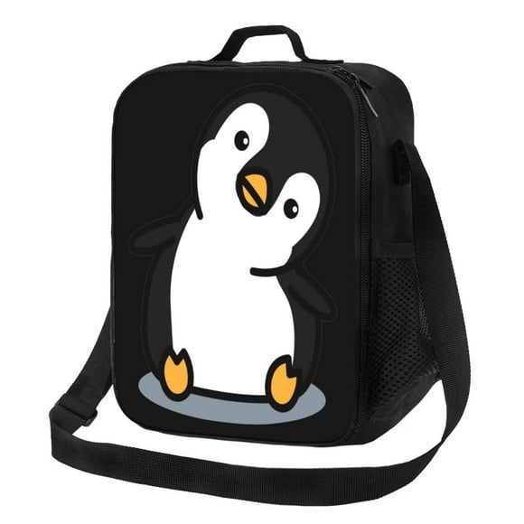 Cute And Funny Penguin Pattern Lunch Bag Tote Thermal Cooler Lunch Box With Adjustable Shoulder Strap For Men Women School Work Picnic