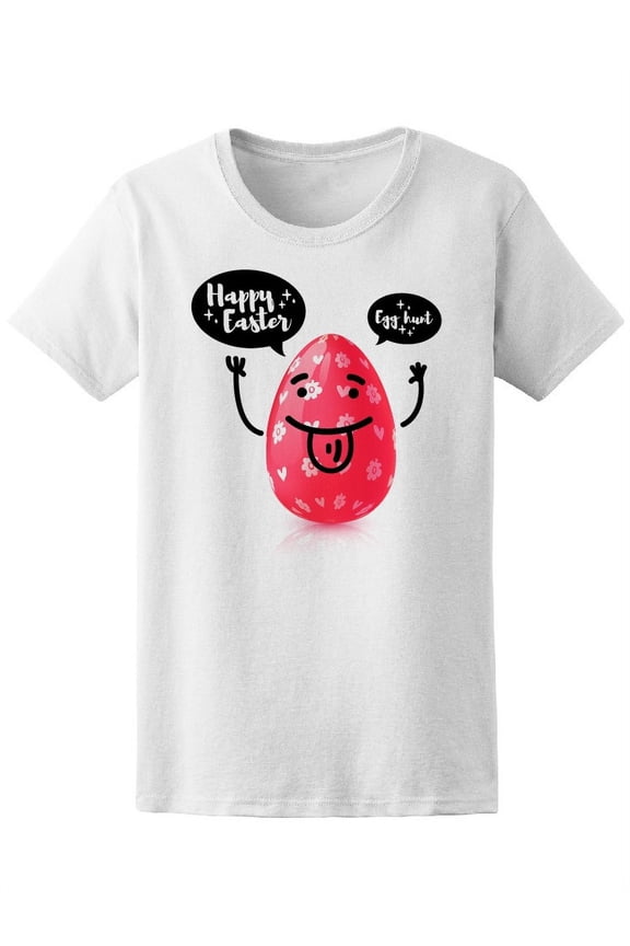 Cute And Happy Easter Egg T-Shirt Women -Image by Shutterstock, Female XX-Large