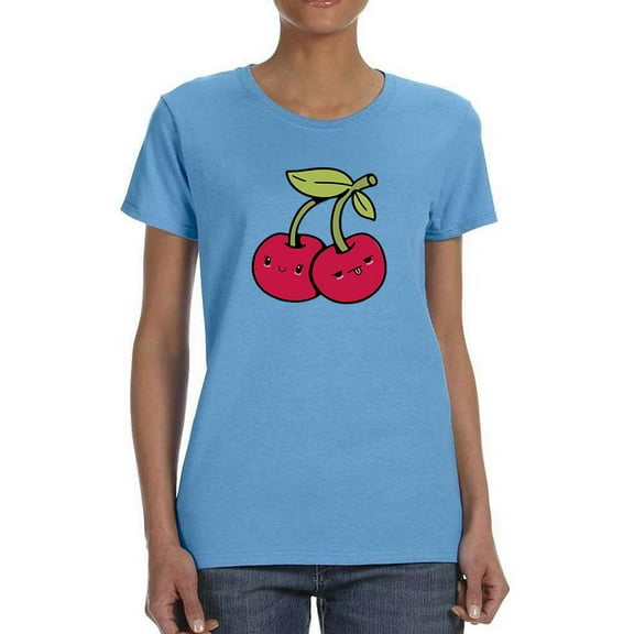 Cute And Sassy Cherries T-Shirt Women -Smartprints Designs, Female 3X-Large