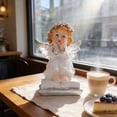 thumbnail image 1 of Cute Angel Girl Statue, Resin Craft Figurine, Desk Ornament Gift, Delicate Hand-Painted White Sculpture, Whimsical Fairy Angel Art for Home Office Decor, Shelf Display, and Festive Present, 1 of 8