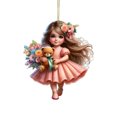 thumbnail image 1 of Cute Angel Little Girl Key Chain Car Hanging Backpack Pendant Children Gift Hanging Tree Car Decoration, 1 of 5