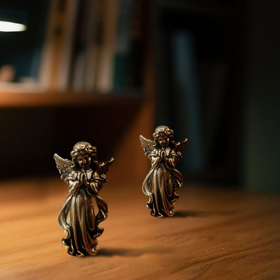 Cute Angel Statue - Handcrafted Resin Home Decor Gift for Christmas, Garden, Office, Shelf (1 Piece)