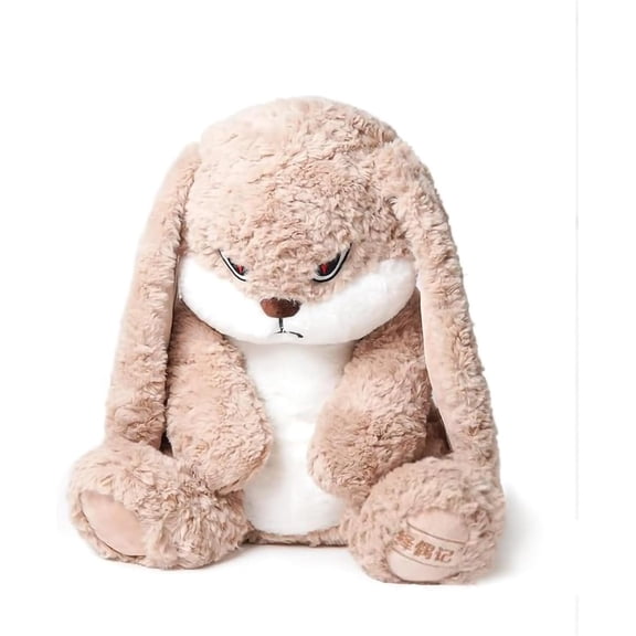 Cute Angry Rabbit Plush Toy - 16-Inch, Grumpy Bunny Stuffed Animal with Attitude, Hilarious Birthday Gift for Teens, Soft Decorative Plushie