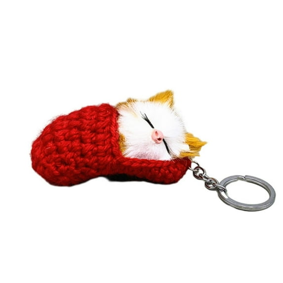 Cute Animal Bag Pendant Car Keychain | Soft Plush Key Holder | Durable Decorative Accessory for Wallet Purse | Fun Gift for Women Girls Teens | Multiple Colors | 1 Pack