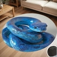 thumbnail image 1 of Cute Animal Blue Snake Round Carpet Living Room Bedroom Home Decoration Coffee Table Mat Lounge Rug Chair Mats, 1 of 5