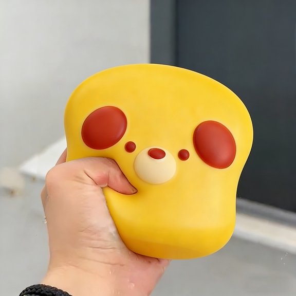 Cute Animal Bread Series Squishy, Wet Soft TPR Stress Relief Toy with Food Grade TPR, Scented Fun Super Adorable, Ideal Fidget Toy for Squeezing and Relaxing (Bread Dog)