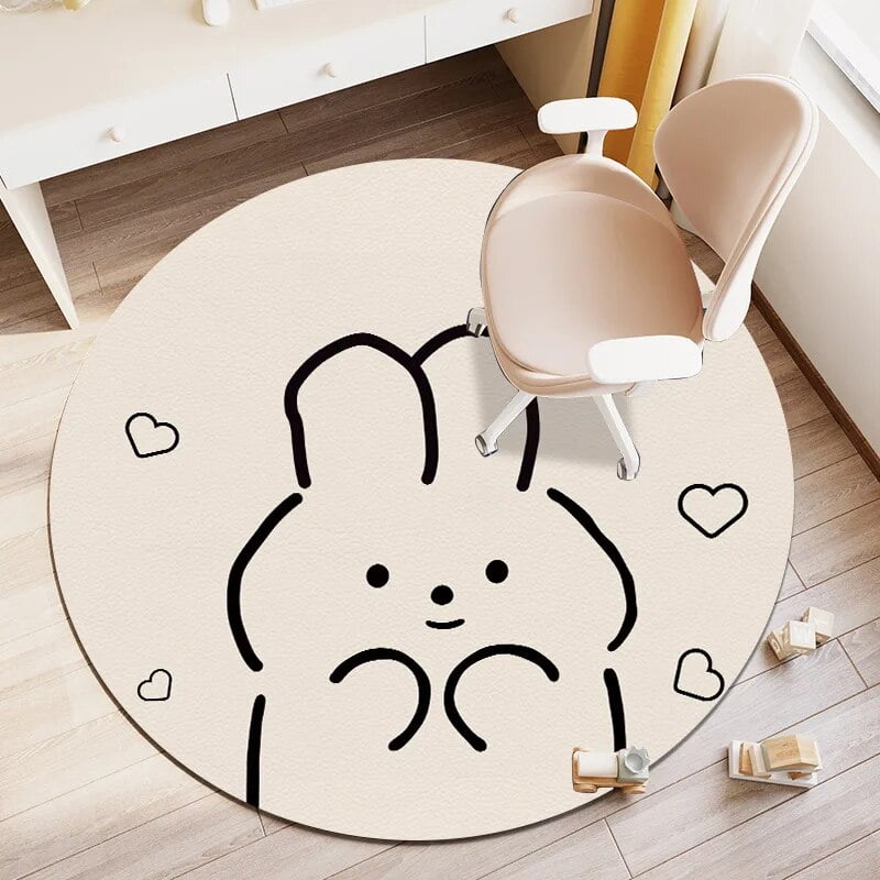 Cute Animal Cartoon Carpet Home Circle Rug Floor Mat Rugs for Bedroom