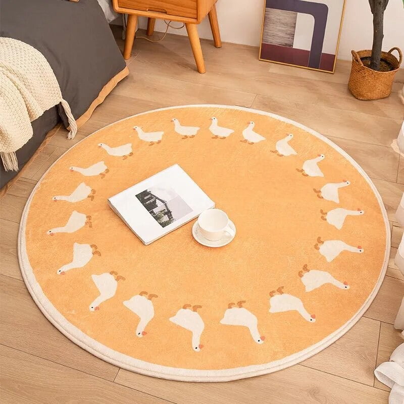 Cute Animal Cartoon Carpet Home Circle Rug Floor Mat Rugs for Bedroom