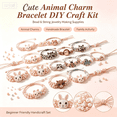 thumbnail image 1 of Cute Animal Charm Bracelet DIY Craft Kit, Bead & String Jewelry Making Supplies, Beginner Friendly Handicraft Set for Family Activity, 1 of 4