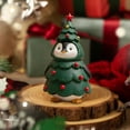 thumbnail image 1 of Cute Animal Christmas Tree Figurines, Adorable Resin Ornaments for Holiday Table or Mantel Decor, Small Xmas Gifts for Kids Family Friends and Whimsical Festive Display, 1 of 5