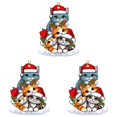 thumbnail image 1 of Cute Animal Christmas Tree Ornaments, Flat Acrylic Hanging Pendants with Santa Hat and Gift Box, Festive Winter Holiday Decor, Funny Hanging Charms, Xmas Decoration Gift for Family and Animal Lovers, 1 of 5