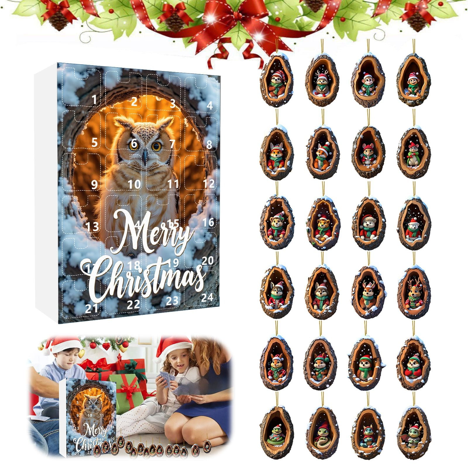 Cute Animal Countdown Set - Owl Countdown Blind Acrylic Pendant ...