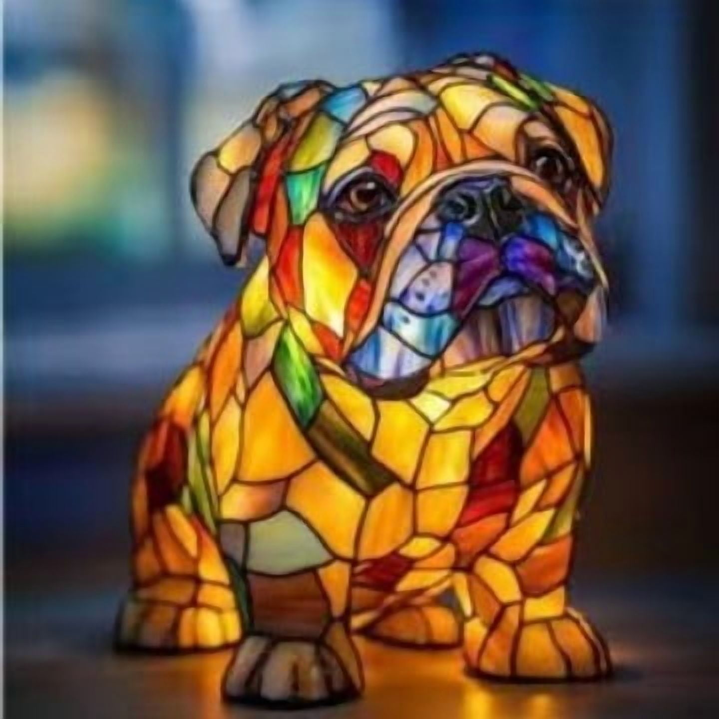 Cute Animal Desk Lamp, USB Powered Night Light for Home Office Decor, Fun Resin Statue Collectible Gift