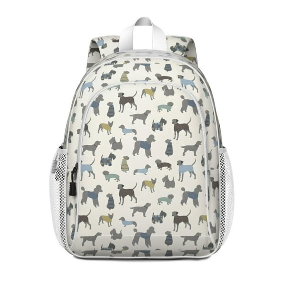 Cute Animal Dogs Backpack for School,Cute School Bag,Schoolbag with Adjustable Shoulder Straps & Padded Back,15"x11.42"x5.5"