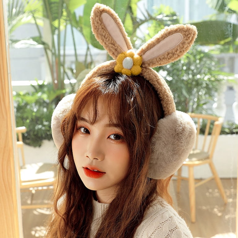 Cute Animal Earmuffs Soft Plush Adjustable Ear Warmers 