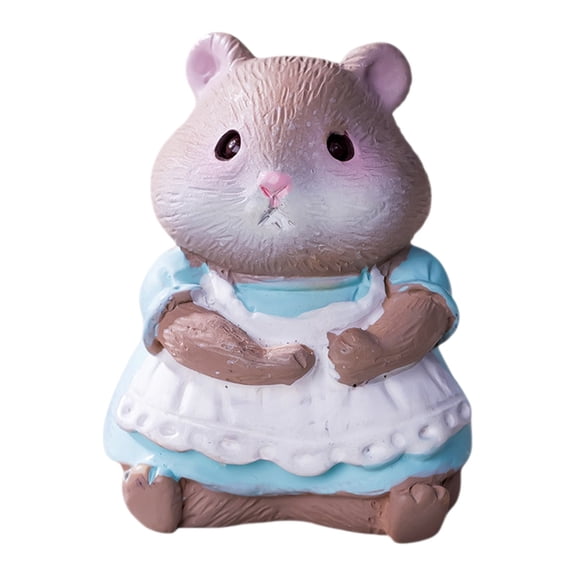 Cute Animal Figurines Set, Small Home Decor Resin Statues, Desk Ornament For Office Shelf Display (A)