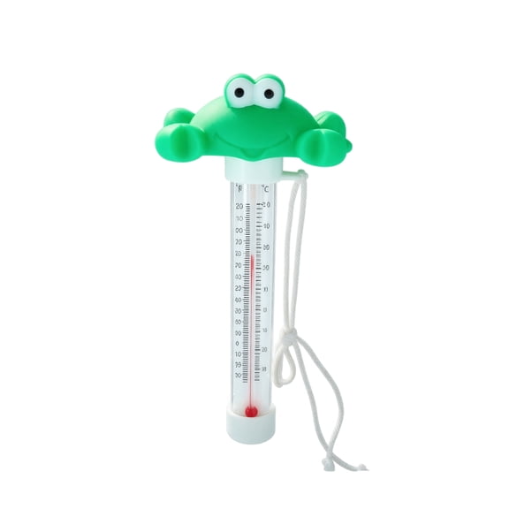Cute Animal Floating Pool Thermometer, Large Easy-Read Dual-Scale Water Thermometer with Anti-Lost String for Swimming Pools, Spas, Hot Tubs & Bathtubs