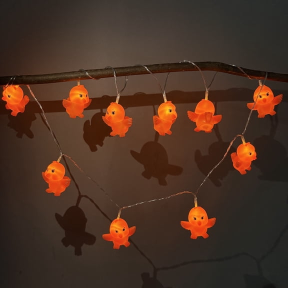 Cute Animal Flying Bird Ornaments Battery Operated 10 LED Orange Owl String Lights Birthday Party Wedding Christmas Tree Halloween Decorative Night Lights