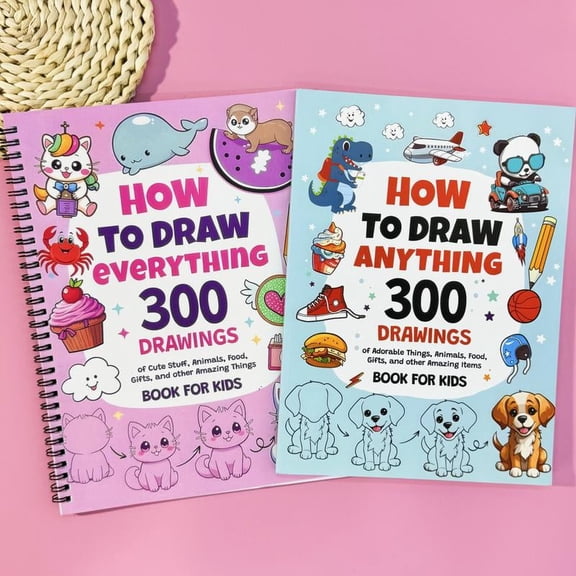 Unbranded Cute Animal & Food Writing Notebook & Sketch Book, Pink