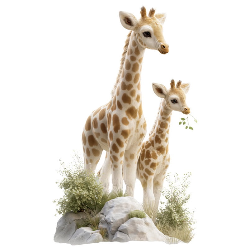 Cute Animal Glass Decoration Stickers - Giraffe Prairie Window Stickers for Home Decor