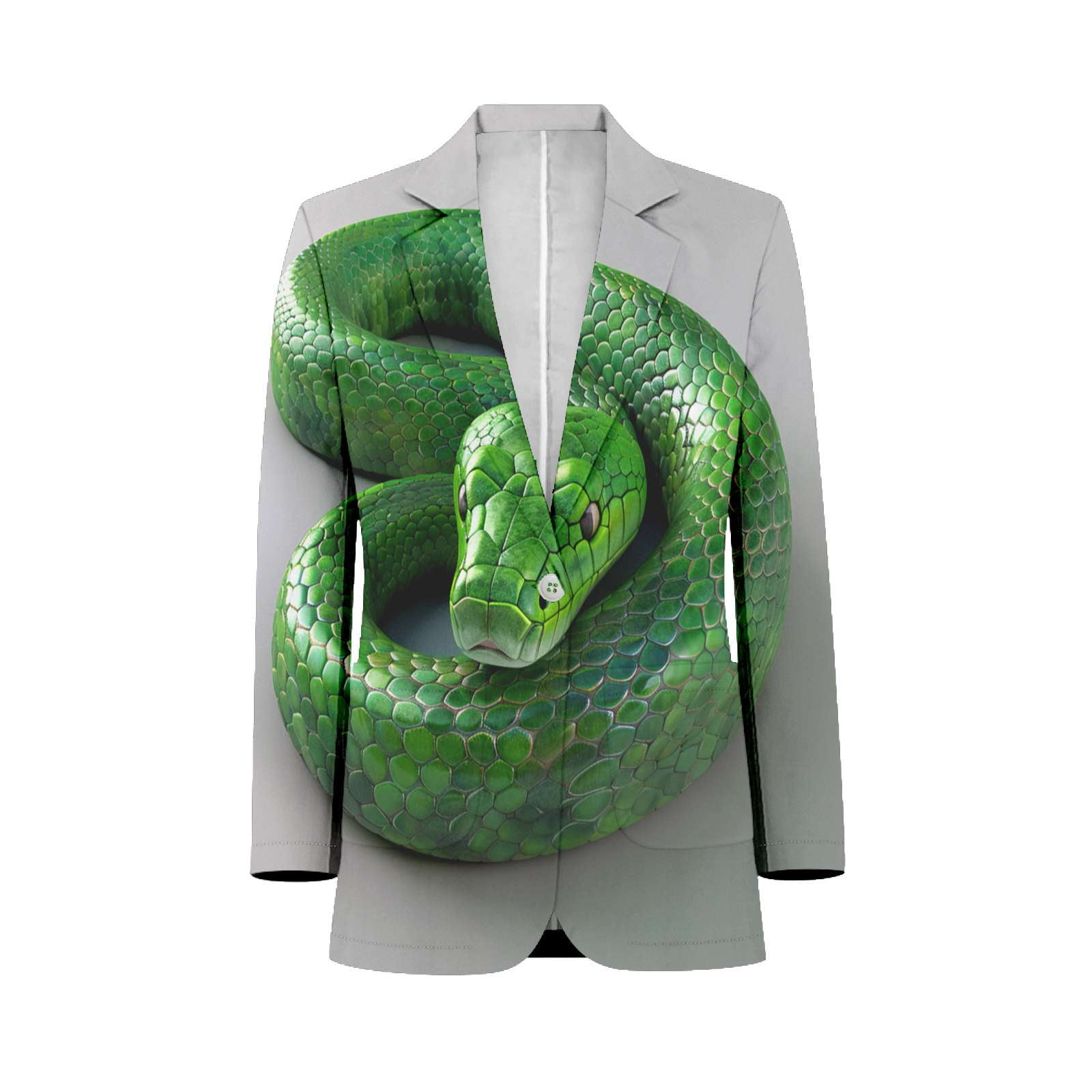 Cowhide Snake Pattern Men's Business Casual