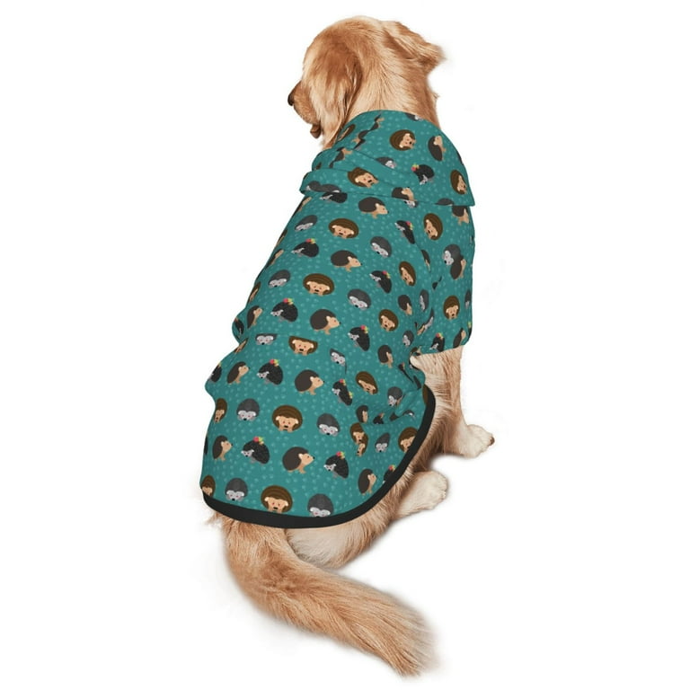 Cute Animal Hedgehog Dog Sweatshirt Pet Clothes Cat Hoodie Pullover Hooded Coat Pets Wear Spring Fall Winter Costume XX Large with Pocket