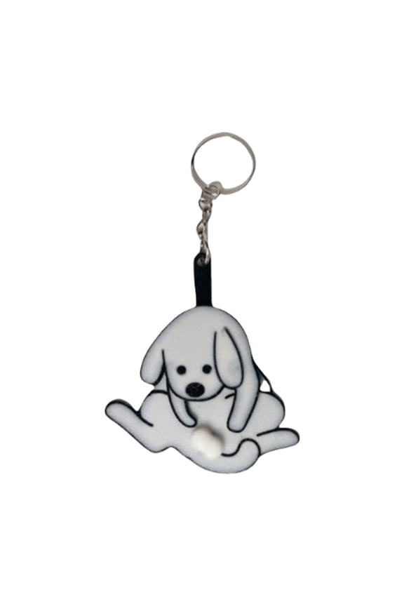Cute Animal Keychain Cartoon Dog Bag Pendant Plastic Key Ring for Purse Backpack Gift
