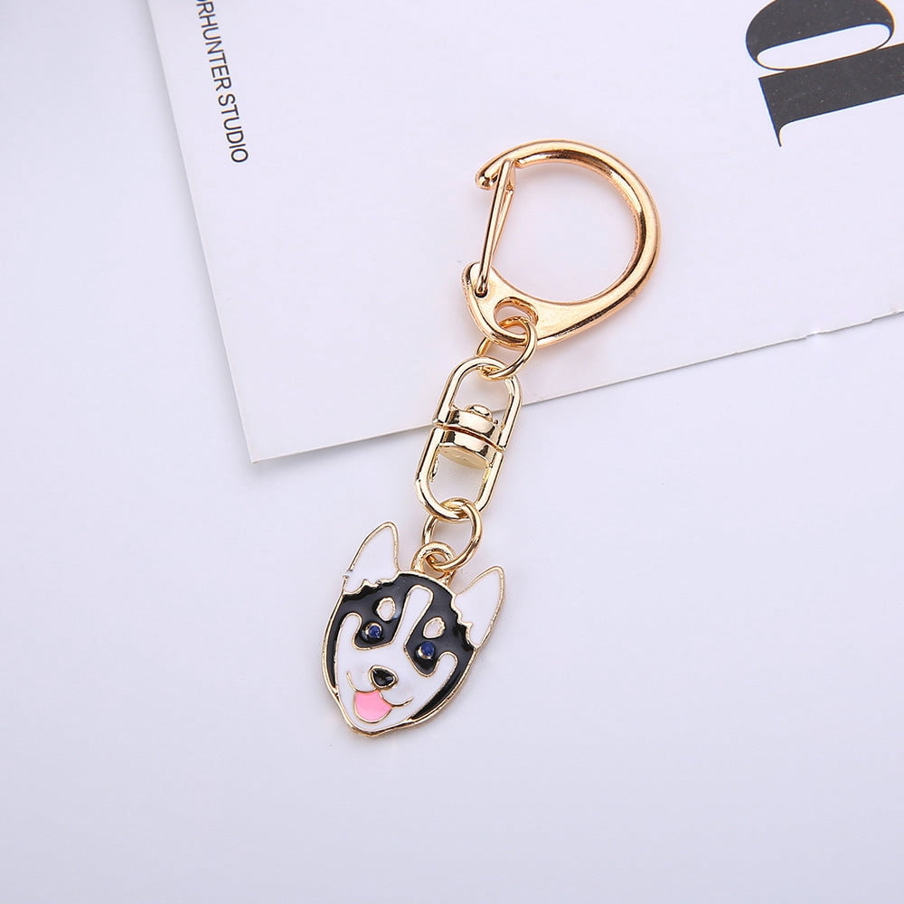 Cute Animal Keychains: Stylish Alloy Cat & Dog Key Rings for Fashion, Featuring Adorable Beckoning Cat and Playful Puppy Designs