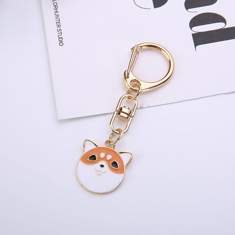 Cute Animal Keychains: Stylish Alloy Cat & Dog Key Rings for Fashion, Featuring Adorable Beckoning Cat and Playful Puppy Designs