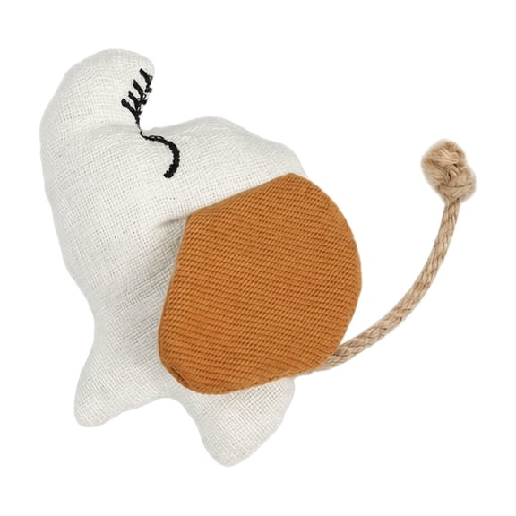 Cute Animal Linen Catnip Toy with Built-In Crinkle Paper, Durable Bite-Resistant Stuffed Cat Kicker Toy, Soft Chew Toy for Teeth Cleaning, Boredom Relief & Interactive Play for Indoor Cats