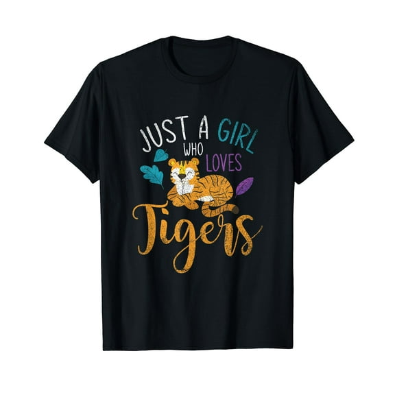 Cute Animal Lover Wildlife Women Girls Kids Tiger T-Shirt
