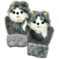 thumbnail image 1 of Cute Animal Mittens, 2023 New Handmade Knitted Plush Animal Mittens Gloves, Full Fingers Thickening Soft Winter Warm Mittens, 1 of 8
