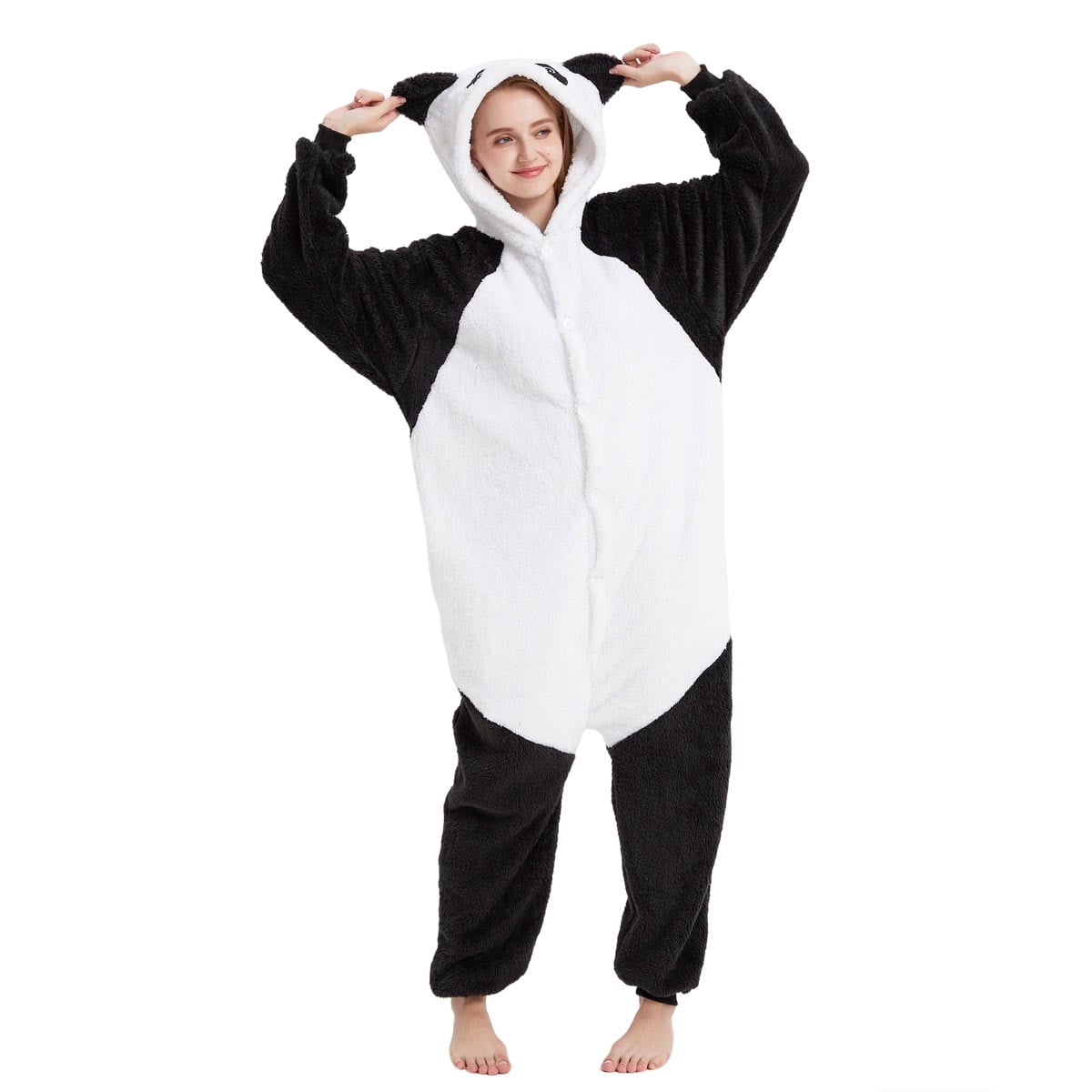 Cute Animal Onesie Pajamas for Adults Warm Cozy Animal Shape Sleepsuit ...