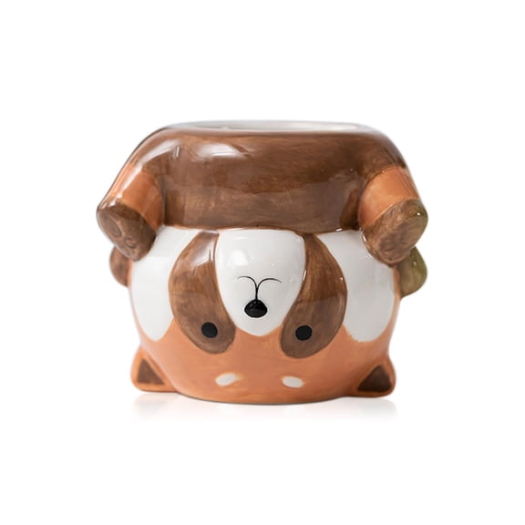 Cute Animal Planter Upside Down Ceramic Cartoon Succulent Pot Animals Shaped Small Flowerpot for Kid's Room Decoration Desktop Planting Ideas Creative Pen Holder - Plants Not Included (Frog)