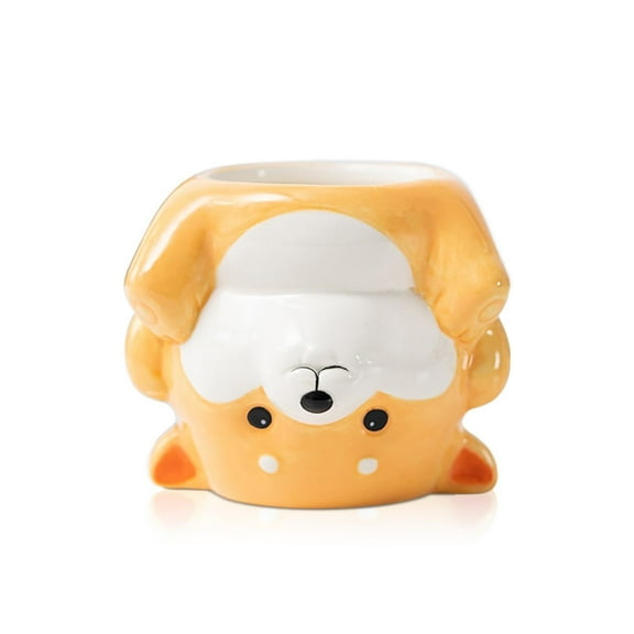 Cute Animal Planter Upside Down Ceramic Cartoon Succulent Pot Animals Shaped Small Flowerpot for Kid's Room Decoration Desktop Planting Ideas Creative Pen Holder - Plants Not Included (Frog)