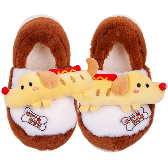 Cute Animal Plush Slippers with Embroidered Designs Cozy Plush Slipper for Women and Kids